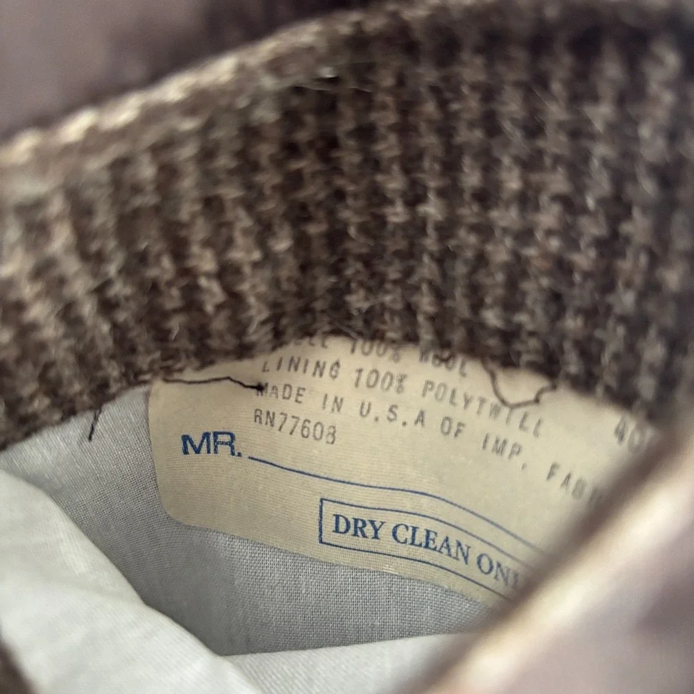 NWOT Vintage The J. Peterman Wool Havana Blazer Sport Coat 44R Brown Made in USA